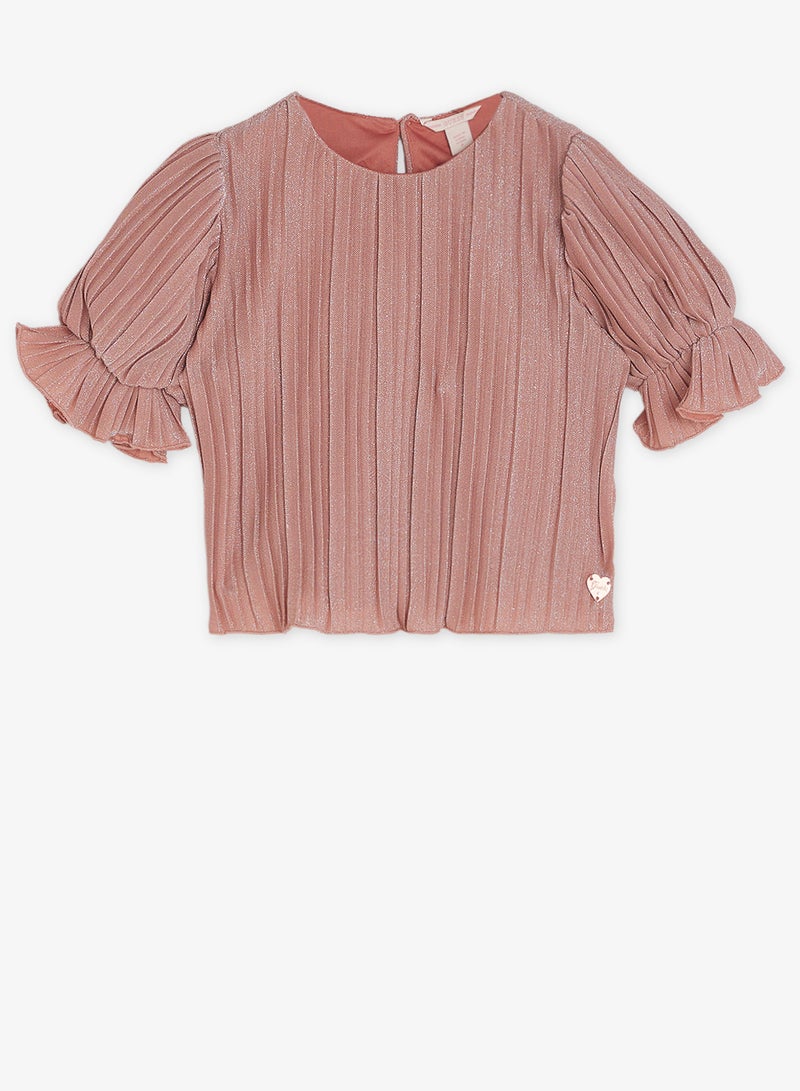 GUESS Infant Crew Neck Top And Palazzo Pants Set - Image 2